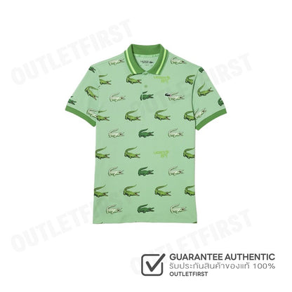 LACOSTE รุ่น MEN’S LACOSTE GOLF CROCODILE PRINT POLO SHIRT CODE: DH5181 10 BT2 เสื้อโปโล เสื้อโปโลแขนสั้น เสื้อผู้ชาย