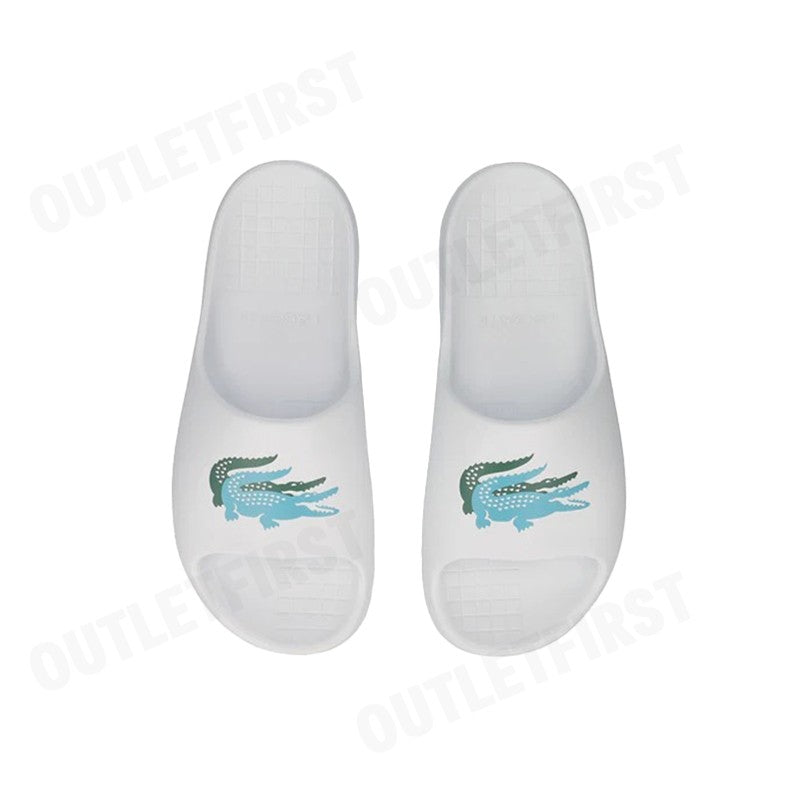 LACOSTE รุ่น MEN'S SERVE SLIDE 2.0 SLIDES CODE: 745CMA00051R4 รองเท้าแตะ รองเท้าแตะผู้ชาย รองเท้าแตะสลิปออน