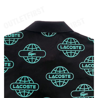 LACOSTE รุ่น GLOBE PRINT LACOSTE MOVEMENT POLO SHIRT CODE: PH6241 10 QPI เสื้อโปโล เสื้อโปโลแขนสั้น เสื้อโปโลคอปก