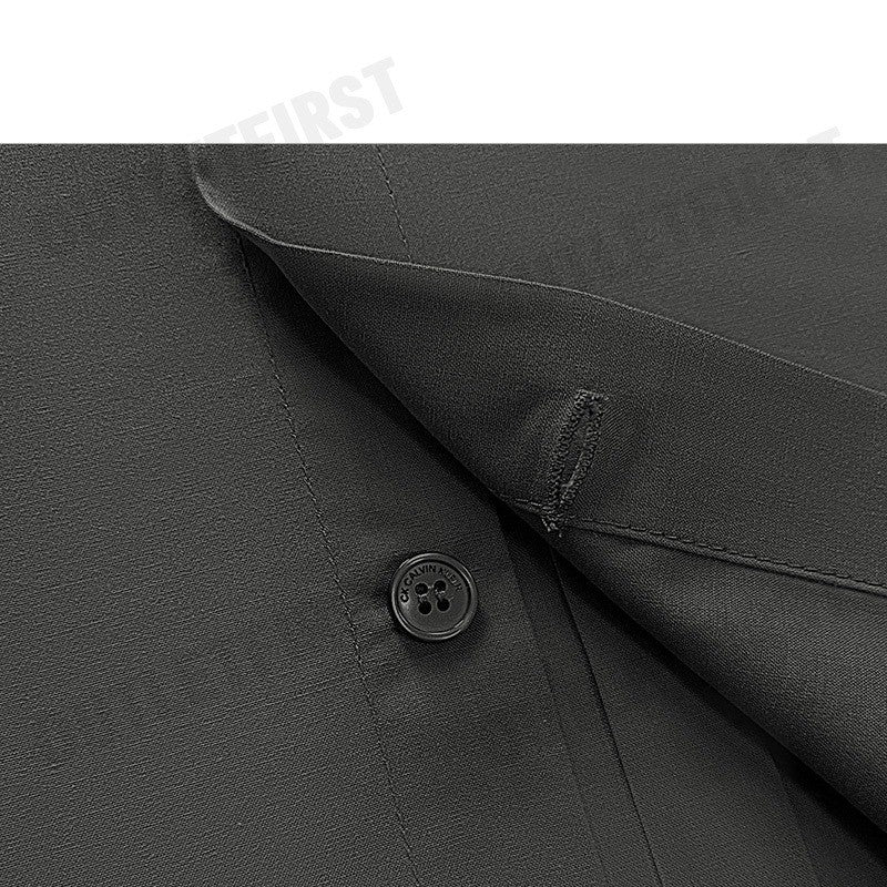 CK CALVIN KLEIN รุ่น COTTON STRETCH SLIM BUTTON-DOWN SHIRT (GREY) CODE: 1222W M541 เสื้อเชิ้ตแขนยาว เสื้อเชิ้ตผู้ชาย