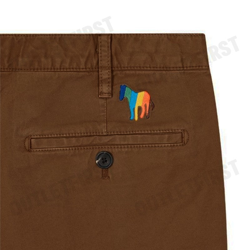 PAUL SMITH รุ่น MEN'S ZEBRA SHORT BROWN CODE: M2R-035R-M21553 66 กางเกงขาสั้น กางเกงขาสั้นผู้ชาย กางเกง