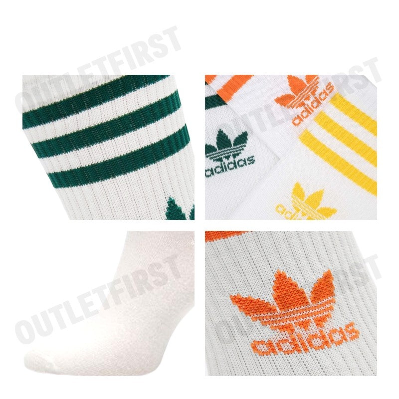 ADIDAS รุ่น MID CUT CREW SOCKS 3 PAIRS CODE: IU2661 ถุงเท้า ถุงเท้ากีฬา ถุงเท้าข้อยาว