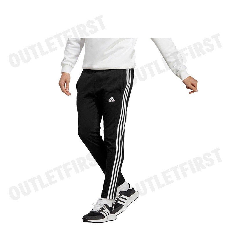 ADIDAS รุ่น ESSENTIALS SINGLE JERSEY TAPERED OPEN HEM 3-STRIPES PANTS CODE: IC0044 กางเกงขายาว กางเกงผู้ชาย กางเกง