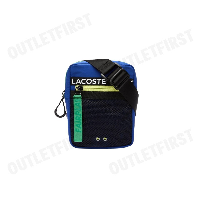 LACOSTE รุ่น  UNISEX BRANDED BAND NYLON FLAT CROSSOVER BAG CODE: NU3797UH J77 กระเป๋า กระเป๋าสะพายข้าง กระเป๋าแฟชั่น