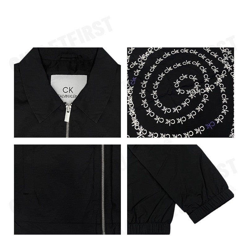 CK CALVIN KLEIN TWILL NYLON BOMBER JACKET