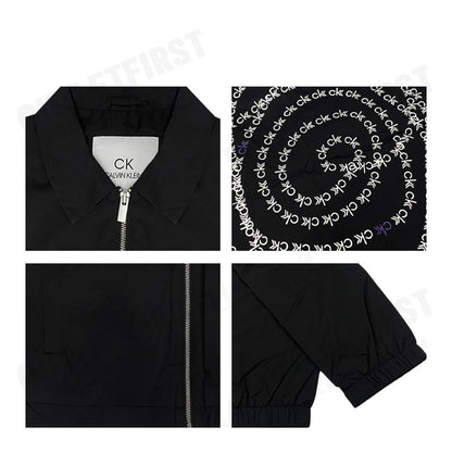 CK CALVIN KLEIN TWILL NYLON BOMBER JACKET