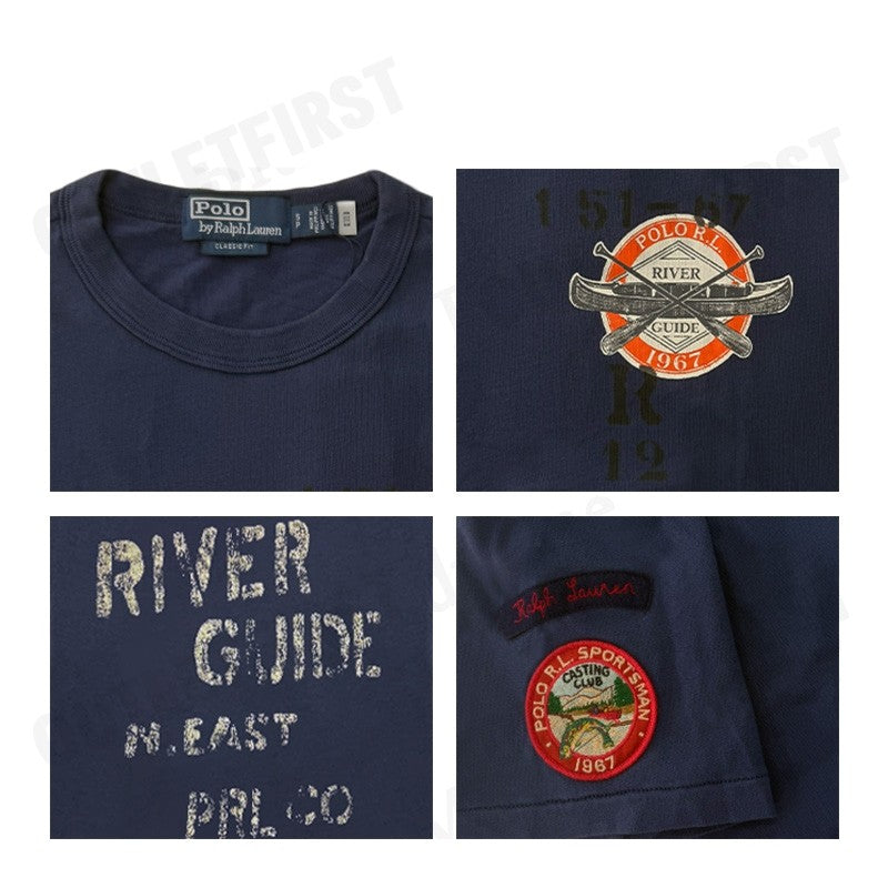 POLO RALPH LAUREN รุ่น  CLASSIC FIT JERSEY GRAPHIC T-SHIRT CODE : 710920305001 เสื้อยืดคอกลม เสื้อผู้ชาย เสื้อยืด