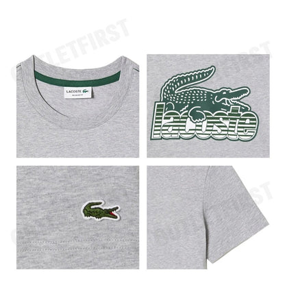 LACOSTE รุ่น   MEN'S LACOSTE COTTON JERSEY PRINT T-SHIRT CODE: TH5070 10 CCA เสื้อยืดคอกลม เสื้อยืด เสื้อผู้ชาย