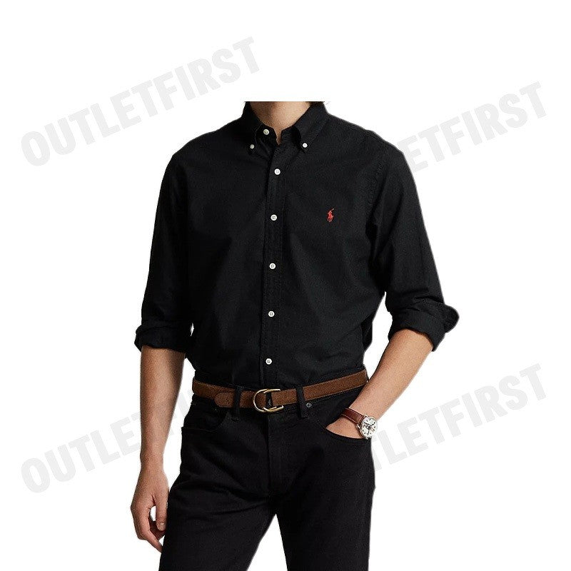 POLO RALPH LAUREN รุ่น  CLASSIC FIT GARMENT-DYED OXFORD SHIRT CODE: 710733596001 เสื้อเชิ้ตแขนยาว เสื้อเชิ๊ต เสื้อผู้ชาย