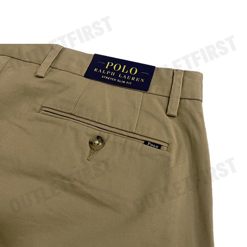 POLO RALPH LAUREN รุ่น  STRETCH SLIM FIT TWILL PANT CODE: 710791015001 กางเกงขายาว กางเกงผู้ชาย กางเกงขายาวผู้ชาย