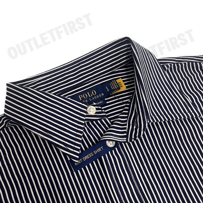 POLO RALPH LAUREN รุ่น  STRIPED LONG-SLEEVE SHIRT CODE: 211633498007 เสื้อเชิ้ตแขนยาว เสื้อผู้หญิง เสื้อเชิ๊ต