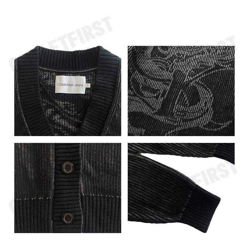 CALVIN KLEIN JEANS รุ่น SHAKER STITCH CARDIGAN SWEATER CODE: J222861 BEH เสื้อคาร์ดิแกน เสื้อแขนยาว เสื้อแขนยาวผู้หญิง