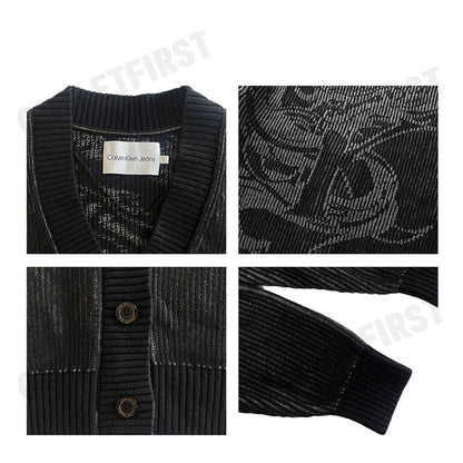 CALVIN KLEIN JEANS รุ่น SHAKER STITCH CARDIGAN SWEATER CODE: J222861 BEH เสื้อคาร์ดิแกน เสื้อแขนยาว เสื้อแขนยาวผู้หญิง