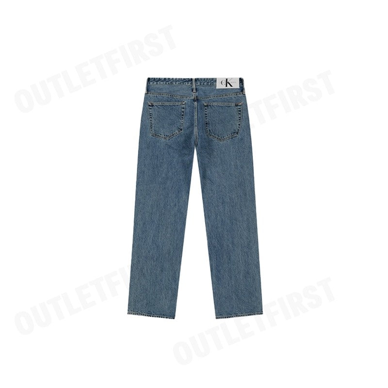 CALVIN KLEIN รุ่น MEN'S STONE BLUE 90S STRAIGHT FIT DENIM CODE J324989 1A4 NI กางเกงยีนส์ขายาว กางเกงยีนส์ กางเกงผู้ชาย