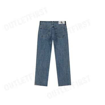 CALVIN KLEIN รุ่น MEN'S STONE BLUE 90S STRAIGHT FIT DENIM CODE J324989 1A4 NI กางเกงยีนส์ขายาว กางเกงยีนส์ กางเกงผู้ชาย