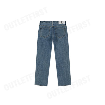 CALVIN KLEIN รุ่น MEN'S STONE BLUE 90S STRAIGHT FIT DENIM CODE J324989 1A4 NI กางเกงยีนส์ขายาว กางเกงยีนส์ กางเกงผู้ชาย