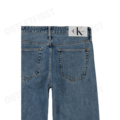 CALVIN KLEIN รุ่น MEN'S STONE BLUE 90S STRAIGHT FIT DENIM CODE J324989 1A4 NI กางเกงยีนส์ขายาว กางเกงยีนส์ กางเกงผู้ชาย