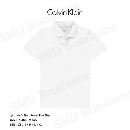 CALVIN KLEIN รุ่น MEN'S SHORT SLEEVED POLO SHIRT CODE: 40BC219 YAA เสื้อโปโล เสื้อโปโลแขนสั้น เสื้อโปโลผู้ชาย