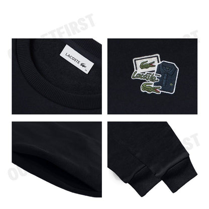 LACOSTE รุ่น ARCHIVE BADGE MIX SWEATSHIRT DRESS CODE: EF6561 10 166 เดรสสเวตเตอร์หญิง เดรสแขนยาว เดรสคอกลม