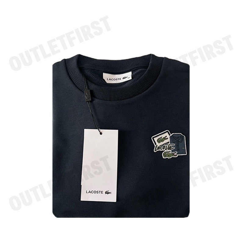 LACOSTE รุ่น ARCHIVE BADGE MIX SWEATSHIRT DRESS CODE: EF6561 10 166 เดรสสเวตเตอร์หญิง เดรสแขนยาว เดรสคอกลม