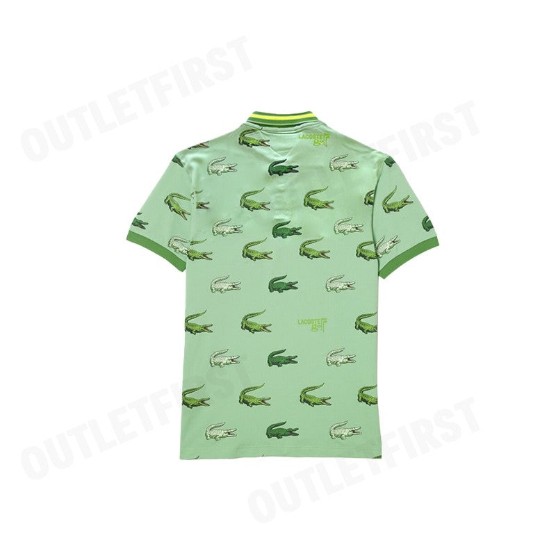 LACOSTE รุ่น MEN’S LACOSTE GOLF CROCODILE PRINT POLO SHIRT CODE: DH5181 10 BT2 เสื้อโปโล เสื้อโปโลแขนสั้น เสื้อผู้ชาย