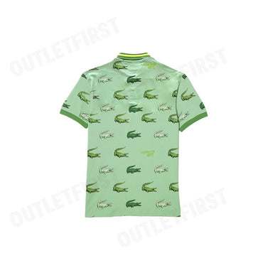LACOSTE รุ่น MEN’S LACOSTE GOLF CROCODILE PRINT POLO SHIRT CODE: DH5181 10 BT2 เสื้อโปโล เสื้อโปโลแขนสั้น เสื้อผู้ชาย