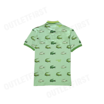 LACOSTE รุ่น MEN’S LACOSTE GOLF CROCODILE PRINT POLO SHIRT CODE: DH5181 10 BT2 เสื้อโปโล เสื้อโปโลแขนสั้น เสื้อผู้ชาย