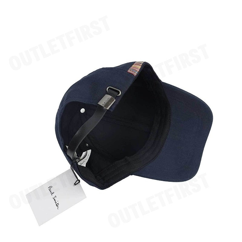 PAUL SMITH รุ่น LINEN BASEBALL CAP (NAVY) CODE: M1A-987DT-M01427 หมวกแก็ป หมวกแฟชั่น หมวกทรงเบสบอล
