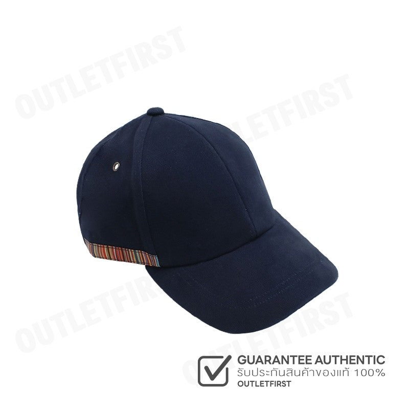 PAUL SMITH รุ่น LINEN BASEBALL CAP (NAVY) CODE: M1A-987DT-M01427 หมวกแก็ป หมวกแฟชั่น หมวกทรงเบสบอล