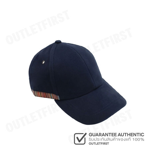 PAUL SMITH รุ่น LINEN BASEBALL CAP (NAVY) CODE: M1A-987DT-M01427 หมวกแก็ป หมวกแฟชั่น หมวกทรงเบสบอล