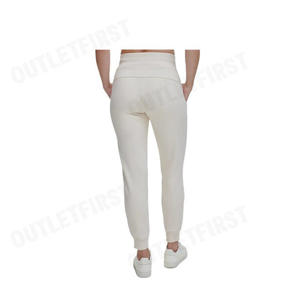 DKNY SPORT รุ่น TWO TONE LOGO DRAWCORD JOGGER CODE: DP2P1917 SAN กางเกงขายาว กางเกงขาจั๊ม กางเกงขายาวผู้หญิง