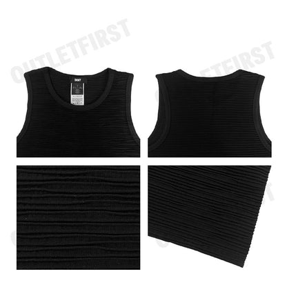 DKNY รุ่น SLEEVELESS SEAMLESS TOP CODE: P4ASAN93 BLK เสื้อกล้ามแขนกุด เสื้อกล้ามลูกฟูก เสื้อกล้ามผู้หญิง