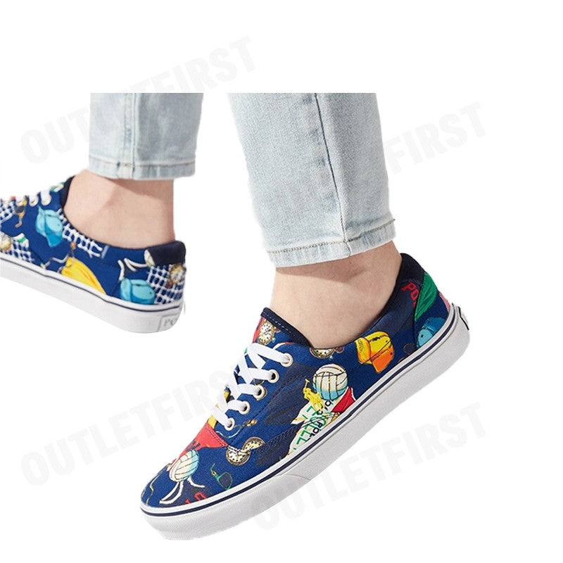 POLO RALPH LAUREN รุ่น KEATON-PONY SNEAKER ON THE TACK CODE: 816913483001 รองเท้าผ้าใบ รองเท้า รองเท้าผ้าใบแฟชั่น