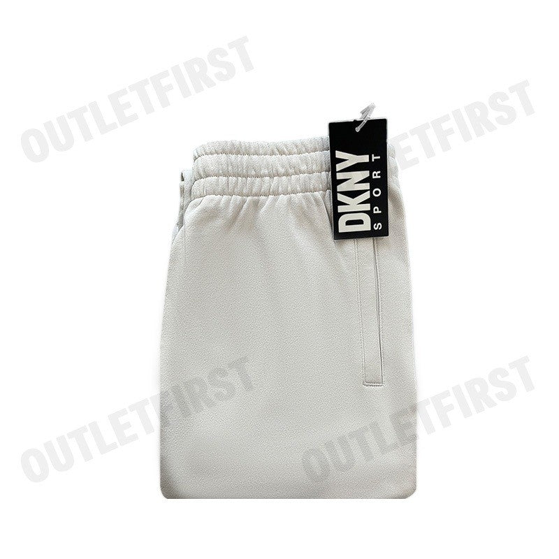 DKNY SPORT รุ่น RHINESTONE LAYERED OUTLINE SWEATPANTS CODE: DP4P3394 SAN กางเกงลำลองขายาว กางเกงคาร์โก้ กางเกงผู้หญิง