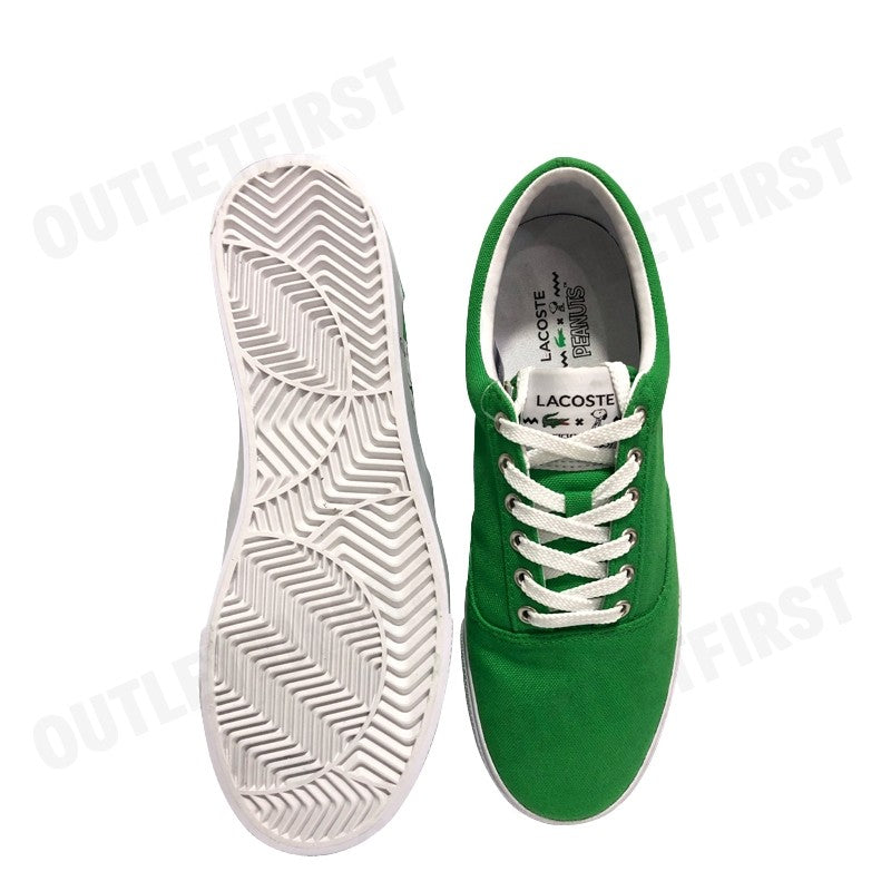 LACOSTE รุ่น JUNIORS' JUMP SERVE LACE CANVAS LACOSTE X PEANUTS TRAINERS CODE: 7-42CUJ00041R7 รองเท้าผ้าใบ รองเท้า