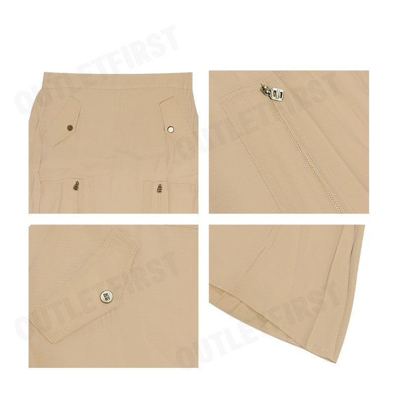 DKNY รุ่น ORGANZA CARGO MIDI SKIRT CODE: P4BNTW56 กระโปรงยาว กระโปรงทรงเอ กระโปรงคาโก้