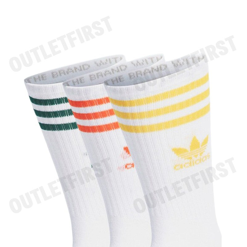 ADIDAS รุ่น MID CUT CREW SOCKS 3 PAIRS CODE: IU2661 ถุงเท้า ถุงเท้ากีฬา ถุงเท้าข้อยาว