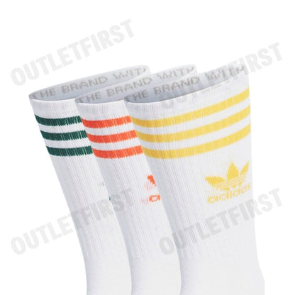 ADIDAS รุ่น MID CUT CREW SOCKS 3 PAIRS CODE: IU2661 ถุงเท้า ถุงเท้ากีฬา ถุงเท้าข้อยาว