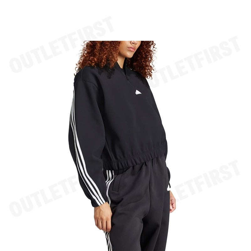 ADIDAS รุ่น FUTURE ICONS THREE STRIPES 1/4 ZIP TOP CODE: IW5244 เสื้อสเวตเตอร์แขนยาว เสื้อสเวตเตอร์ผู้หญิง เสื้อแขนยาว