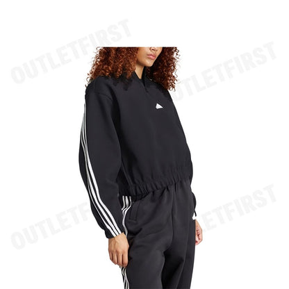 ADIDAS รุ่น FUTURE ICONS THREE STRIPES 1/4 ZIP TOP CODE: IW5244 เสื้อสเวตเตอร์แขนยาว เสื้อสเวตเตอร์ผู้หญิง เสื้อแขนยาว