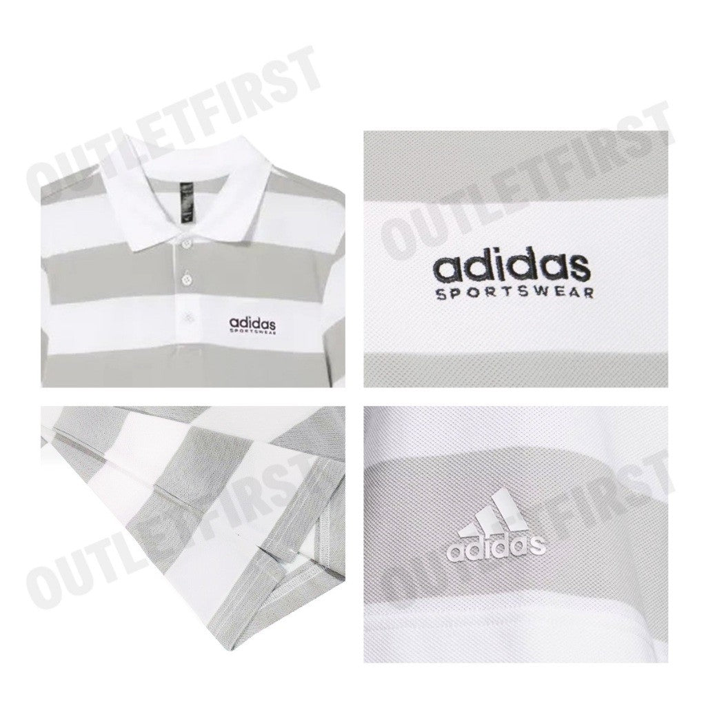 ADIDAS รุ่น PIQUE STRIPE POLO SHIRT CODE: JI9059 เสื้อโปโล เสื้อโปโลแขนสั้น เสื้อโปโลผู้ชาย