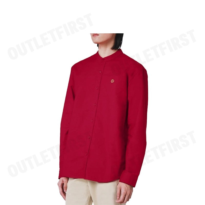 JOHN HENRY รุ่น MEN'S LONG SLEEVES SLIM FIT SHIRTS (RED) CODE: JH S124MSLSM11  เสื้อเชิ้ตแขนยาว เสื้อเชิ้ตผู้ชาย