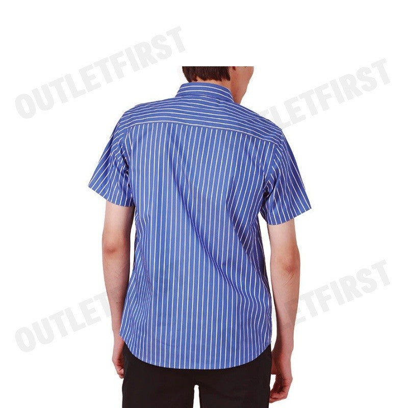 JOHN HENRY รุ่น MEN'S SHORT SLEEVES SLIM FIT SHIRT (BLUE) CODE: JH F424MSSSM43 เสื้อเชิ้ตแขนสั้น เสื้อผู้ชาย เสื้อจอร์น