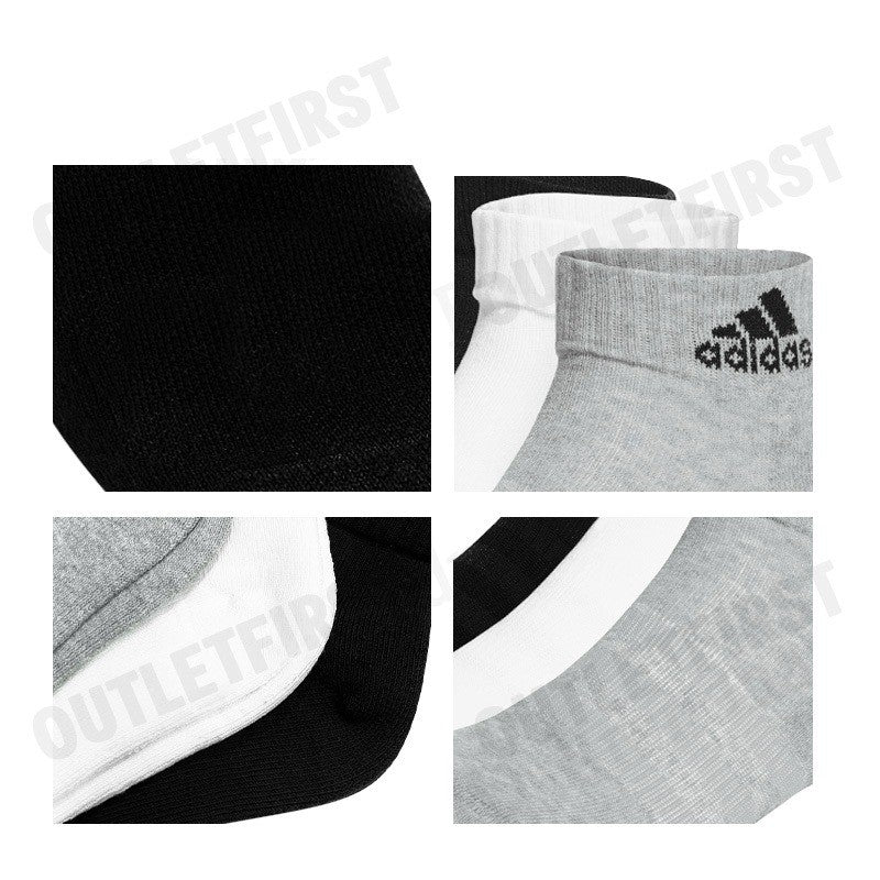 ADIDAS รุ่น CUSHIONED SPORTSWEAR ANKLE SOCKS 3 PAIRS CODE: IA3948 ถุงเท้า อดิดาส ถุงเท้าข้อสั้น