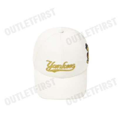 MLB รุ่น NEW YEAR SNAKE STRUCTURED BALL CAP MODEL CODE: 3ACPQ015N 50CRM หมวกแก็ป หมวกเบสบอล หมวกสีครีม