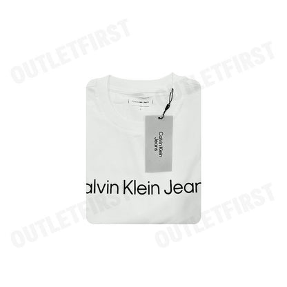 CALVIN KLEIN JEANS รุ่น INSTITUTIONAL LOGO CLASSIC T-SHIRT CODE: J326954 YAF เสื้อยืดคอกลม เสื้อยืดผู้ชาย เสื้อยืดสีขาว