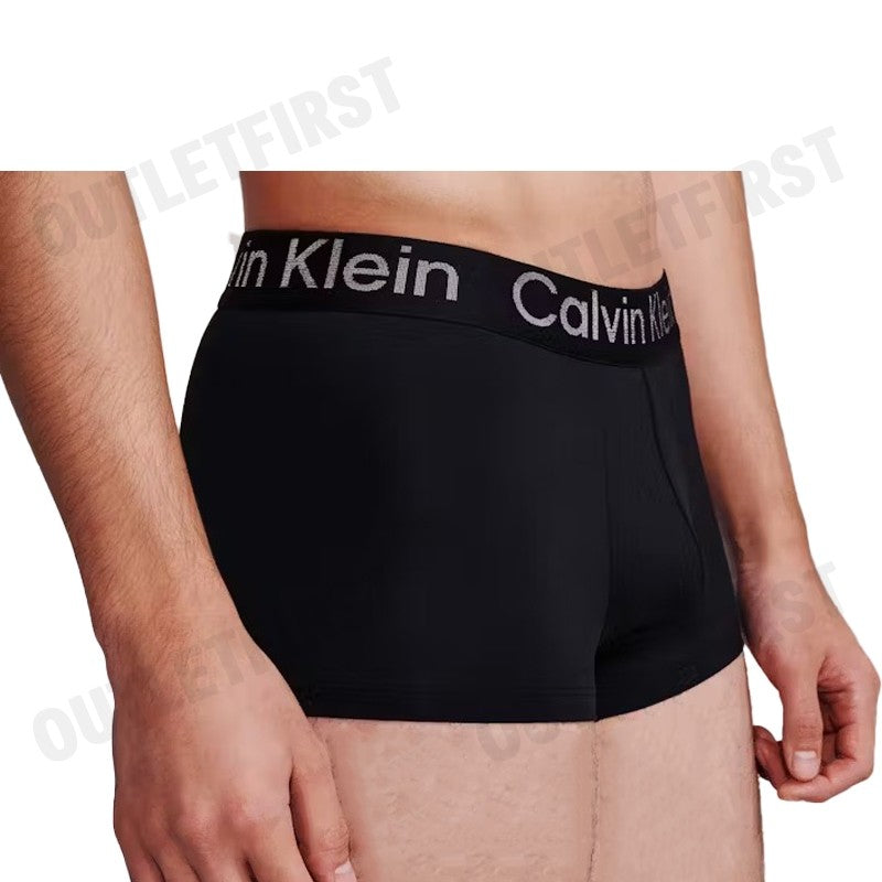 CALVIN KLEIN รุ่น LOW RISE TRUNKS CODE: 40350MF UB1 กางเกงชั้นในผู้ชาย บ๊อกเซอร์ กางเกงในสีดำ