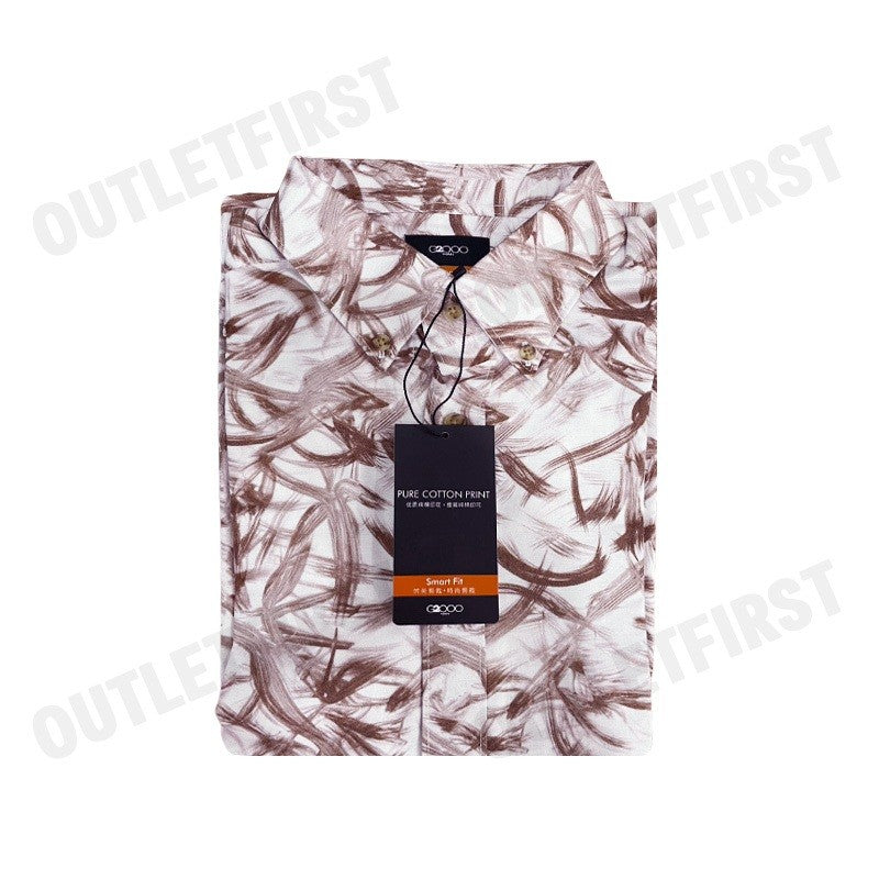 G2000 รุ่น MEN'S CASUAL SHORT-SLEEVED SHIRT CODE: 46130872 55 เสื้อเชิ้ตแขนสั้น เสื้อผู้ชาย เสื้อสีน้ำตาล