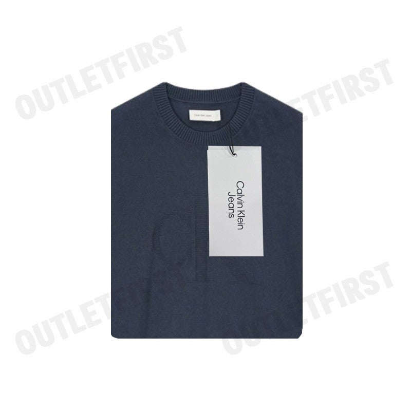 CALVIN KLEIN JEANS รุ่น MEN'S CK INTARSIA MIXED STITCH SWEATER CODE: J326453 BAN เสื้อสเวตเตอร์ เสื้อแขนยาว เสื้อผู้ชาย