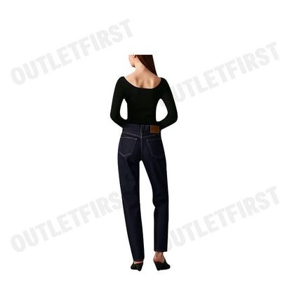 CALVIN KLEIN JEANS รุ่น WOMEN'S AUTHENTIC SLIM STRAIGHT JEANS CODE: J224669 1BJ กางเกงยีนส์ผู้หญิง กางเกงขายาว กางเกงCK